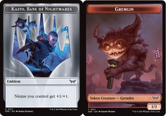 Emblem - Kaito, Bane of Nightmares (17) // Gremlin (11) Token - Foil